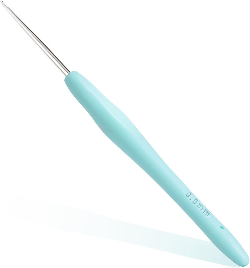 Gerute Small Size Crochet Hook Lace Crochet Needle, 0.5mm Crochet Hook, Ergonomic Crochet Hooks，Embroidery Thread Knitting Weaving Tool (0.5 mm) - Image 1